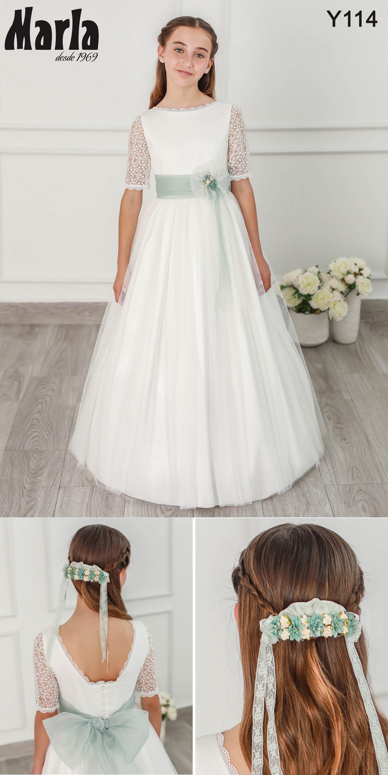 Y114 Vestido Comunion Marla - Imagen 3