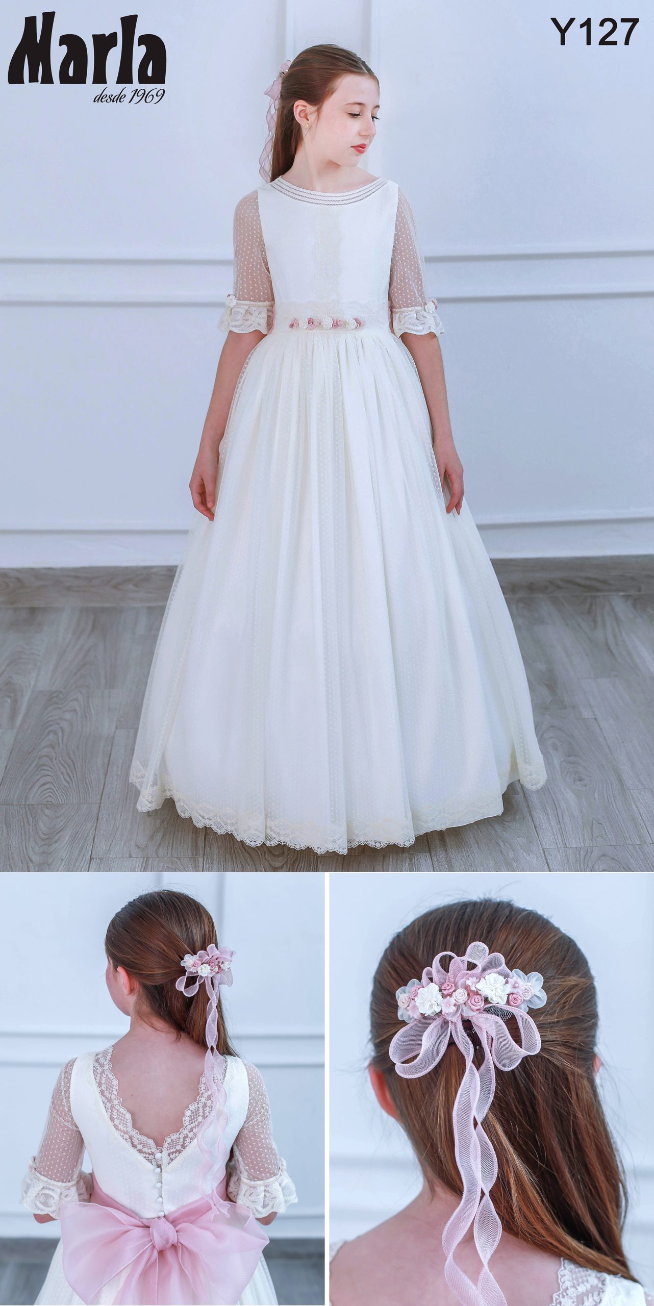 Y127 Vestido Comunion Marla - Imagen 3
