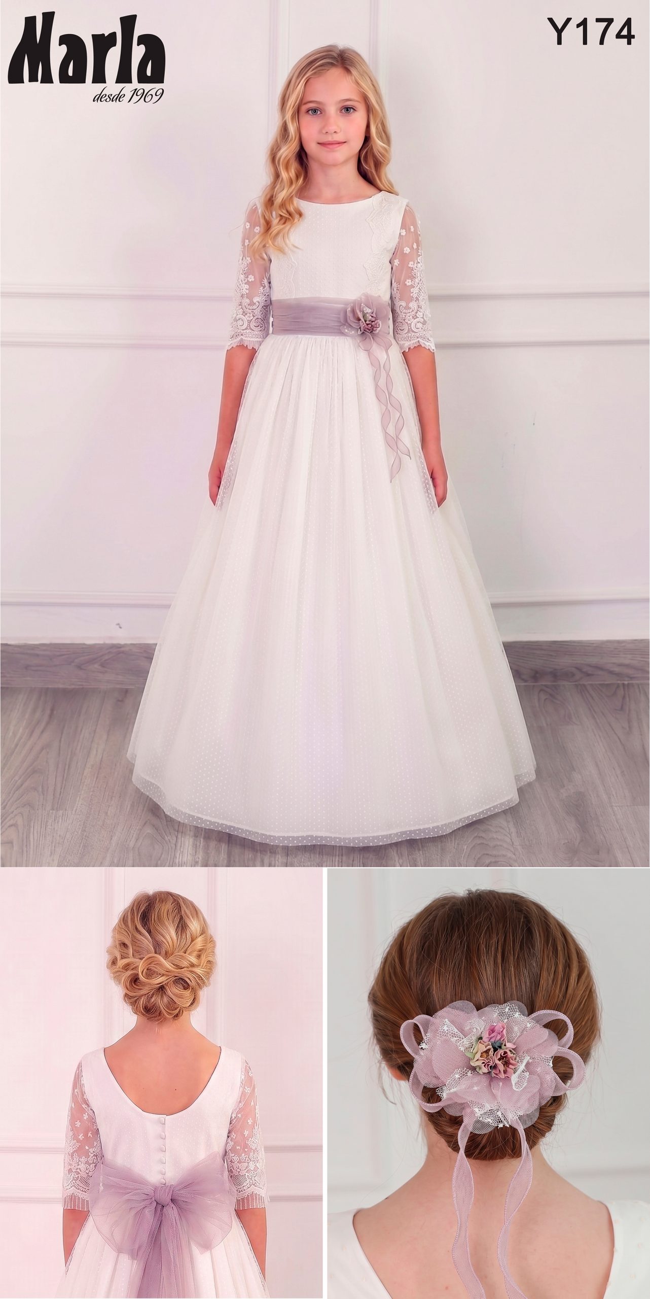 Y174 Vestido Comunion Marla - Imagen 3